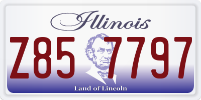 IL license plate Z857797