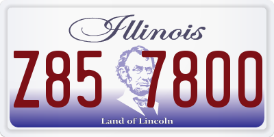 IL license plate Z857800