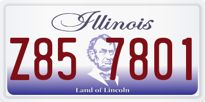 IL license plate Z857801
