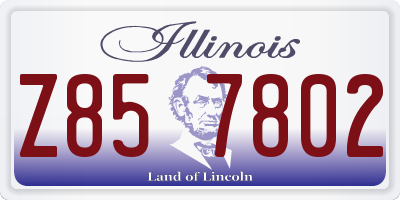 IL license plate Z857802
