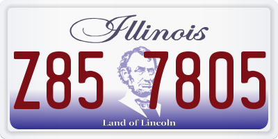 IL license plate Z857805