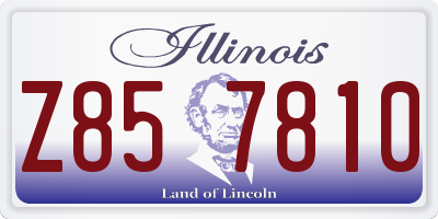 IL license plate Z857810