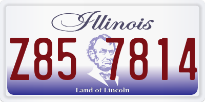 IL license plate Z857814