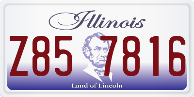 IL license plate Z857816