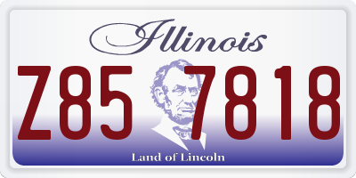 IL license plate Z857818