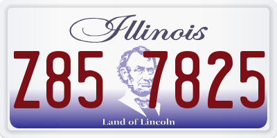 IL license plate Z857825