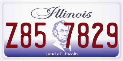 IL license plate Z857829