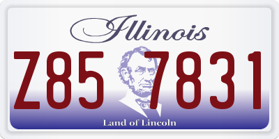 IL license plate Z857831