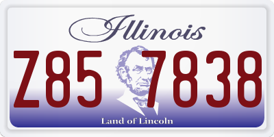 IL license plate Z857838