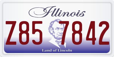 IL license plate Z857842
