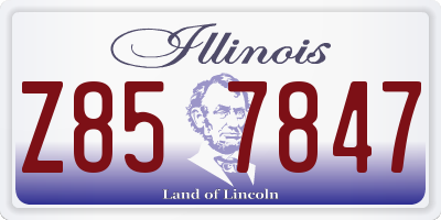 IL license plate Z857847