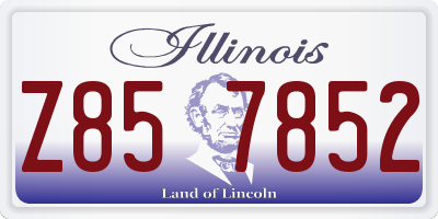 IL license plate Z857852