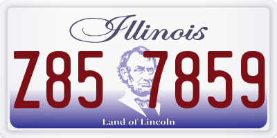 IL license plate Z857859