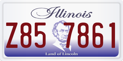 IL license plate Z857861