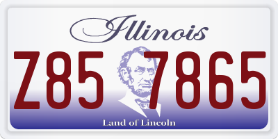 IL license plate Z857865