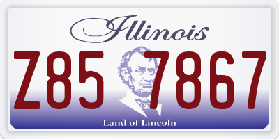 IL license plate Z857867