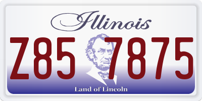 IL license plate Z857875