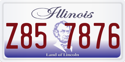 IL license plate Z857876