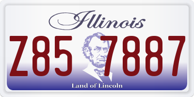 IL license plate Z857887