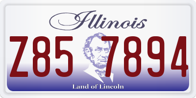 IL license plate Z857894