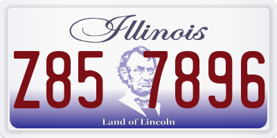 IL license plate Z857896