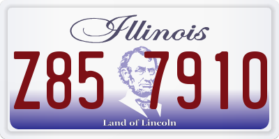 IL license plate Z857910