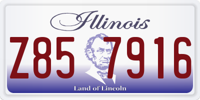 IL license plate Z857916