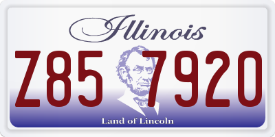 IL license plate Z857920