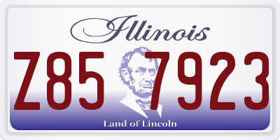 IL license plate Z857923