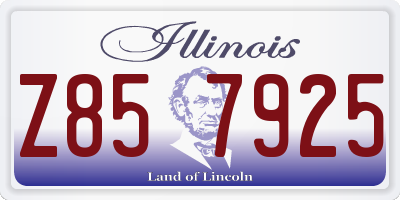 IL license plate Z857925
