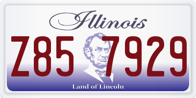 IL license plate Z857929