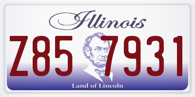 IL license plate Z857931