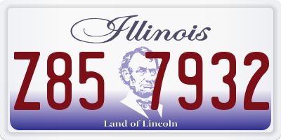 IL license plate Z857932