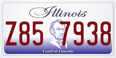 IL license plate Z857938