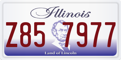 IL license plate Z857977