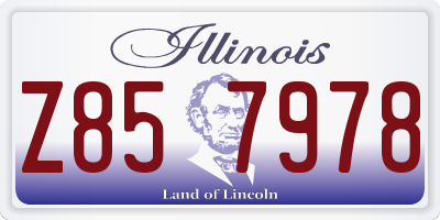 IL license plate Z857978