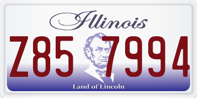 IL license plate Z857994
