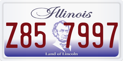 IL license plate Z857997