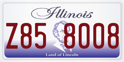 IL license plate Z858008