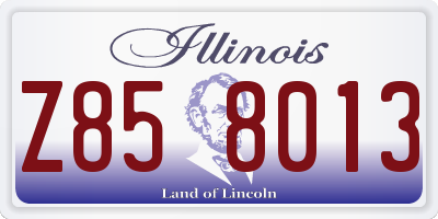 IL license plate Z858013