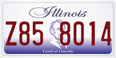 IL license plate Z858014