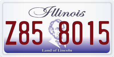 IL license plate Z858015