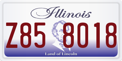 IL license plate Z858018