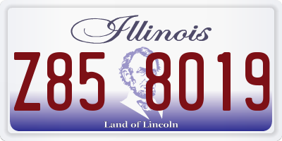 IL license plate Z858019