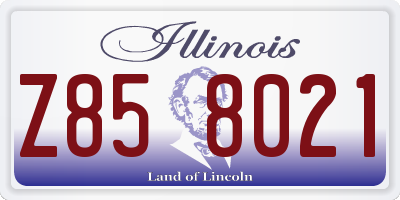 IL license plate Z858021
