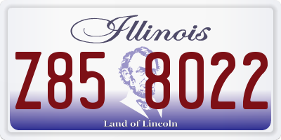 IL license plate Z858022