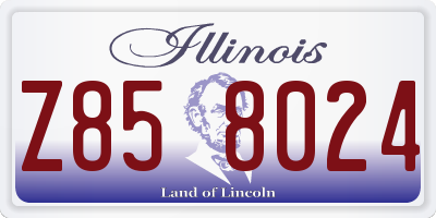 IL license plate Z858024