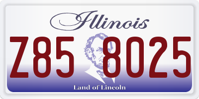 IL license plate Z858025