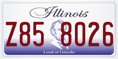 IL license plate Z858026