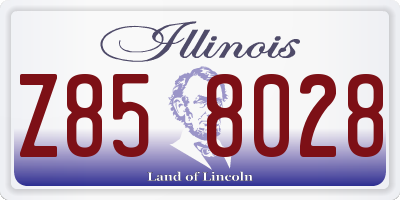 IL license plate Z858028